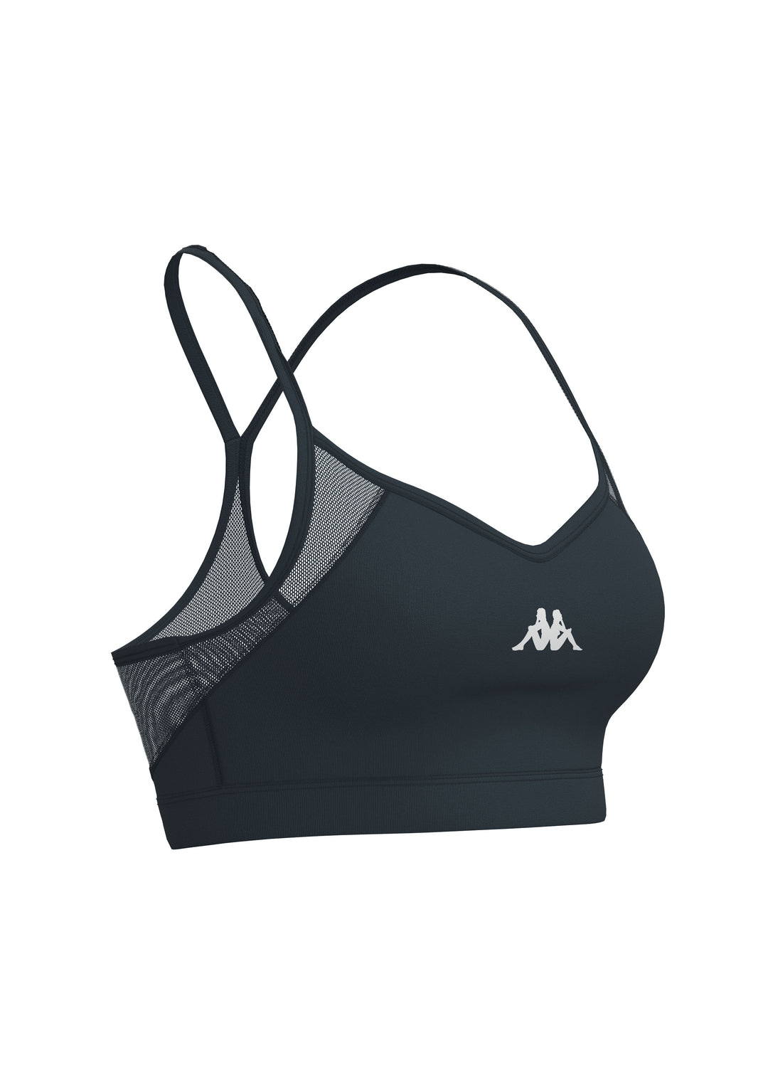 INED PRO - Woman's Sports Bra with Thin Straps- Carbon-Blue Infinity