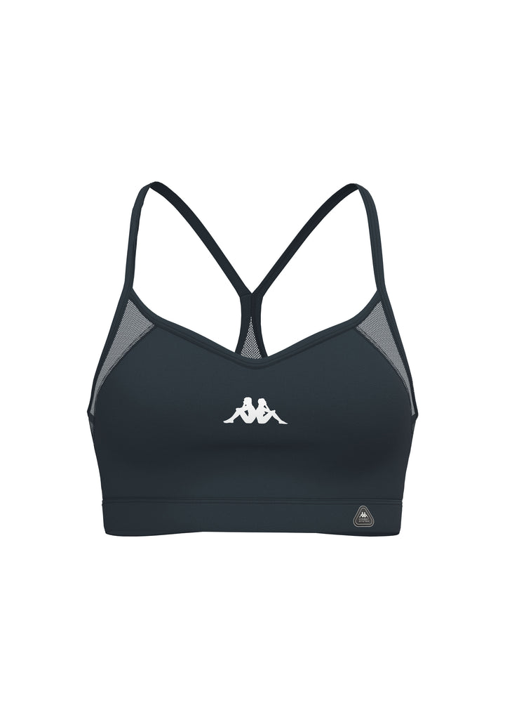 INED PRO - Woman's Sports Bra with Thin Straps- Carbon-Blue Infinity