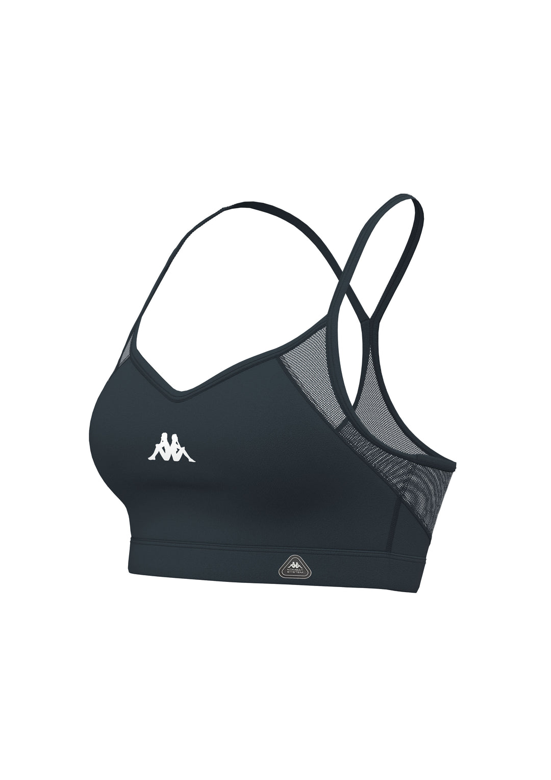 INED PRO - Woman's Sports Bra with Thin Straps- Carbon-Blue Infinity