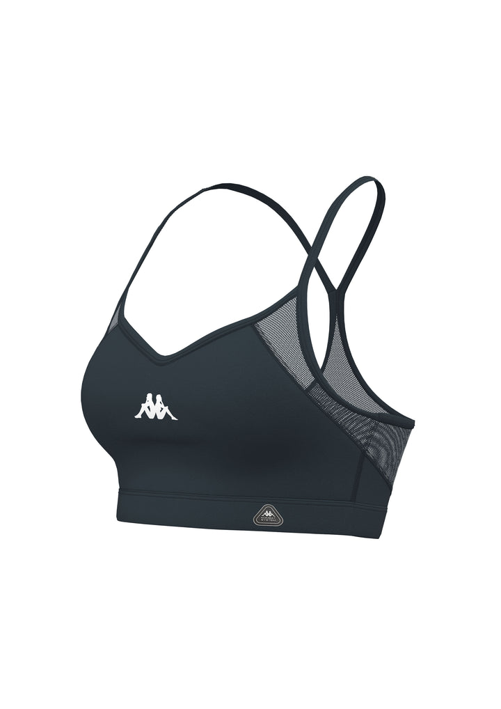 INED PRO - Woman's Sports Bra with Thin Straps- Carbon-Blue Infinity