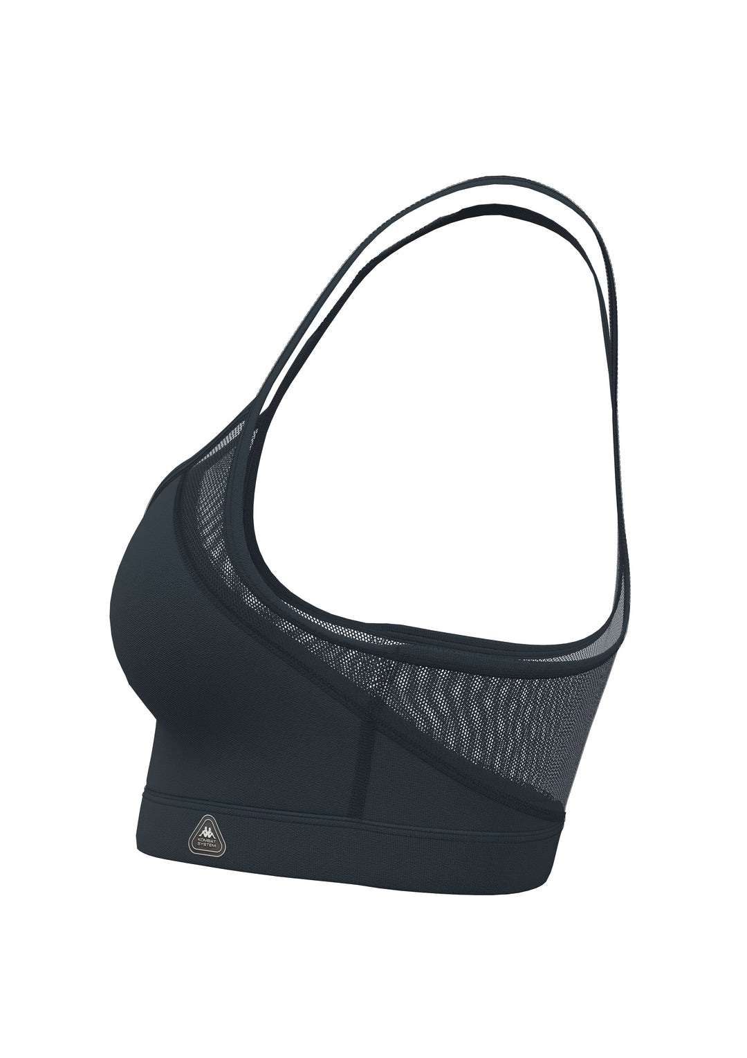 INED PRO - Woman's Sports Bra with Thin Straps- Carbon-Blue Infinity