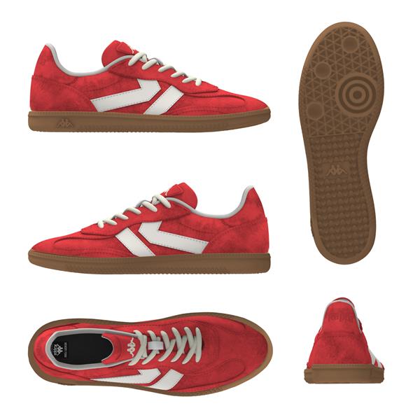 Sneakers_Unisex_PARKER 1.0_Low Cut_Red Alert-White Tofu - DressedBack