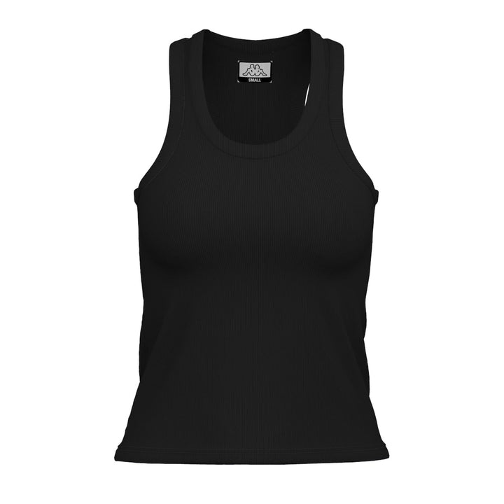 Kappa Ibenny women's logo tank top, Black, front view