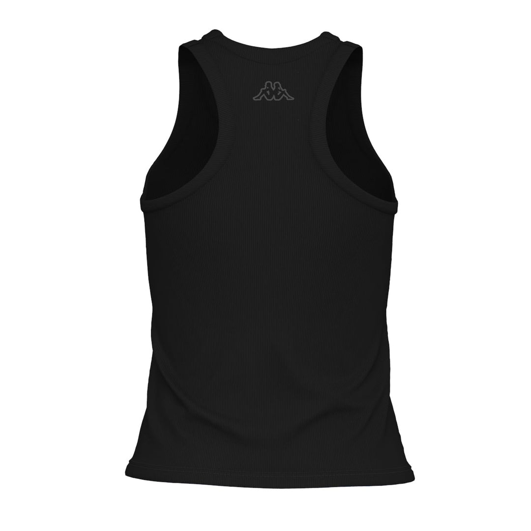 Kappa Ibenny women's logo tank top, Black, back view with Omini logo