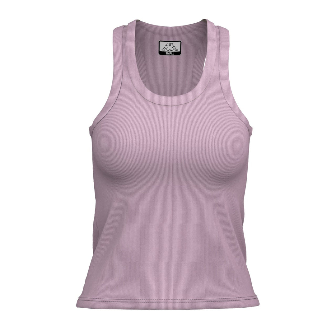 Kappa Ibenny women's logo tank top, Pink Nosegay, front view
