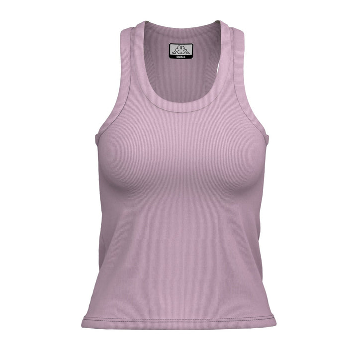 Kappa Ibenny women's logo tank top, Pink Nosegay, front view