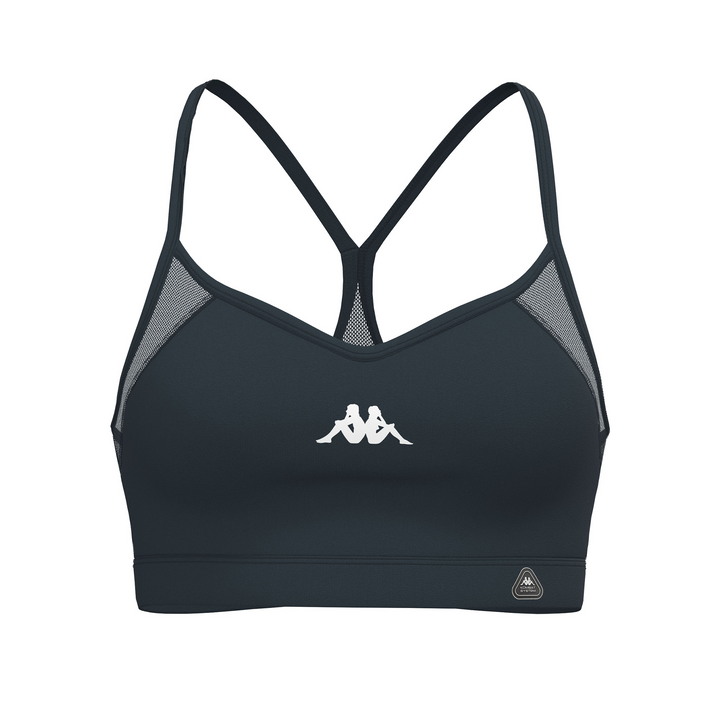 INED PRO - Woman's Sports Bra with Thin Straps- Carbon-Blue Infinity
