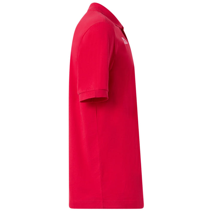 Polo Shirts_Man_  LIFE MSS_Polo_Red-White - Red Racing - White - DressedFront