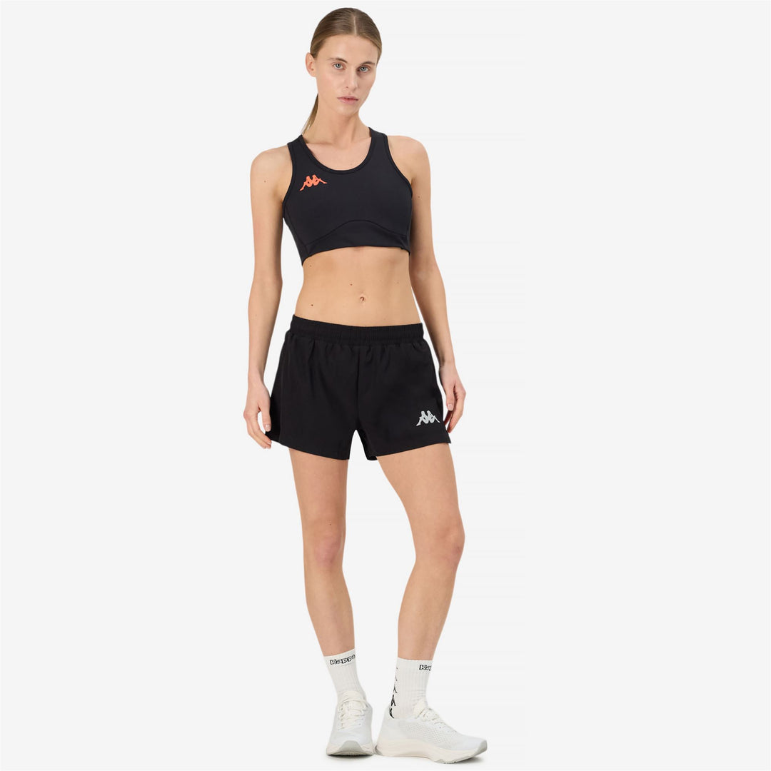 Shorts_WOMAN_ RUN FESAB_Sport Shorts_Black - DressedBack