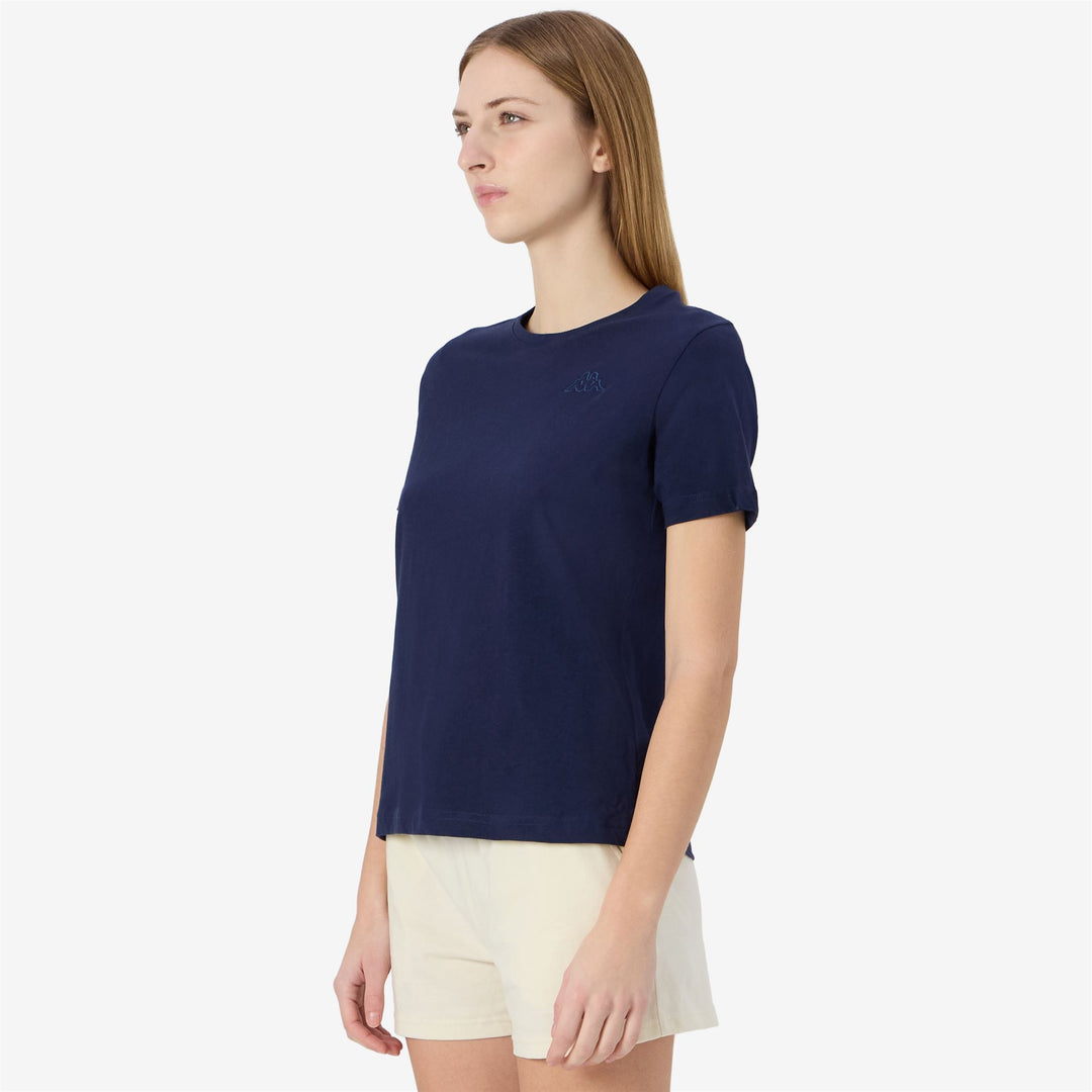 T-Shirts & Top_Woman_  SYLVIE_T-Shirt_Blue Marine - Commercial 6