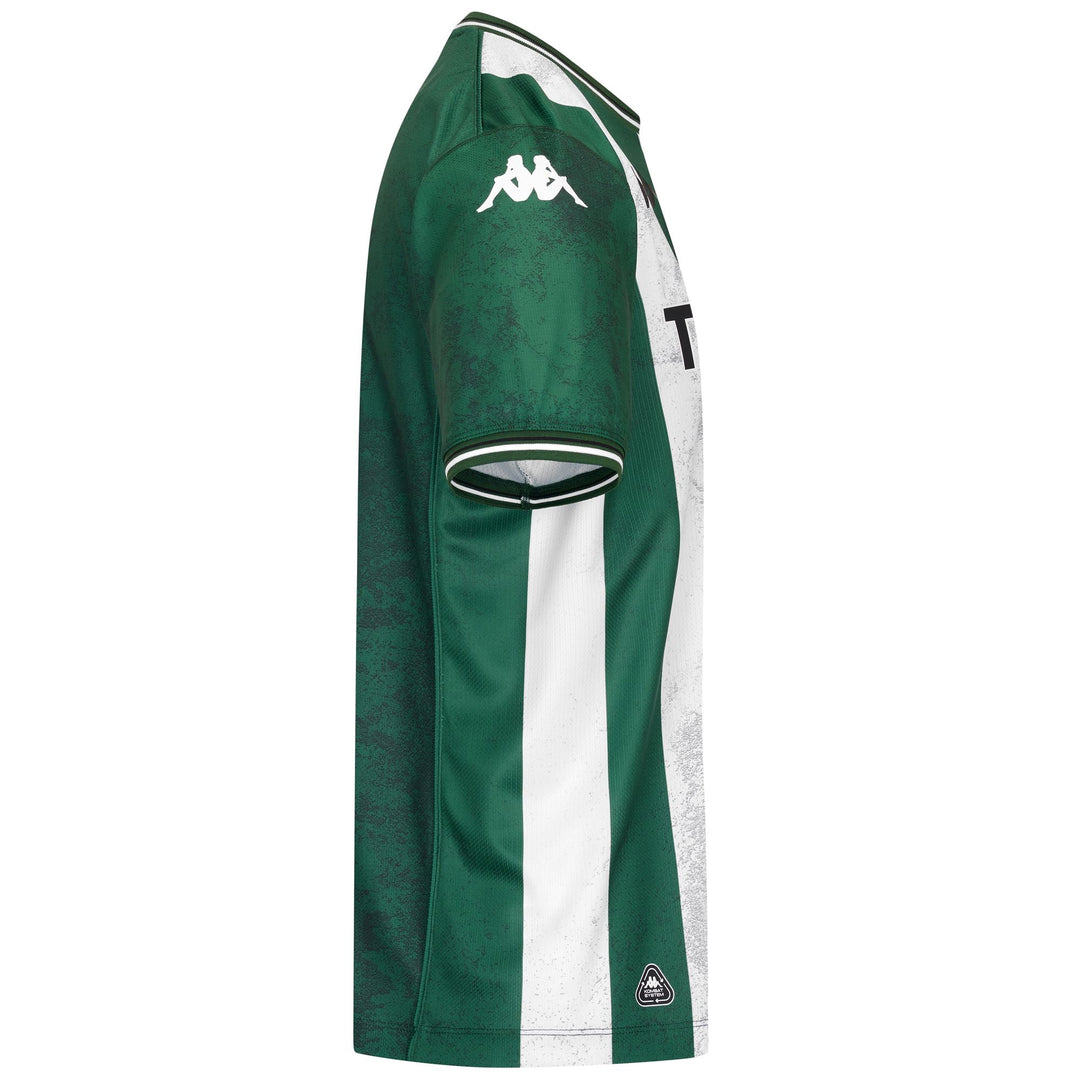 Active Jerseys_Man_2026 HOME RED STAR_Shirt_Green Formal-White-Black-Sponsor - DressedFront