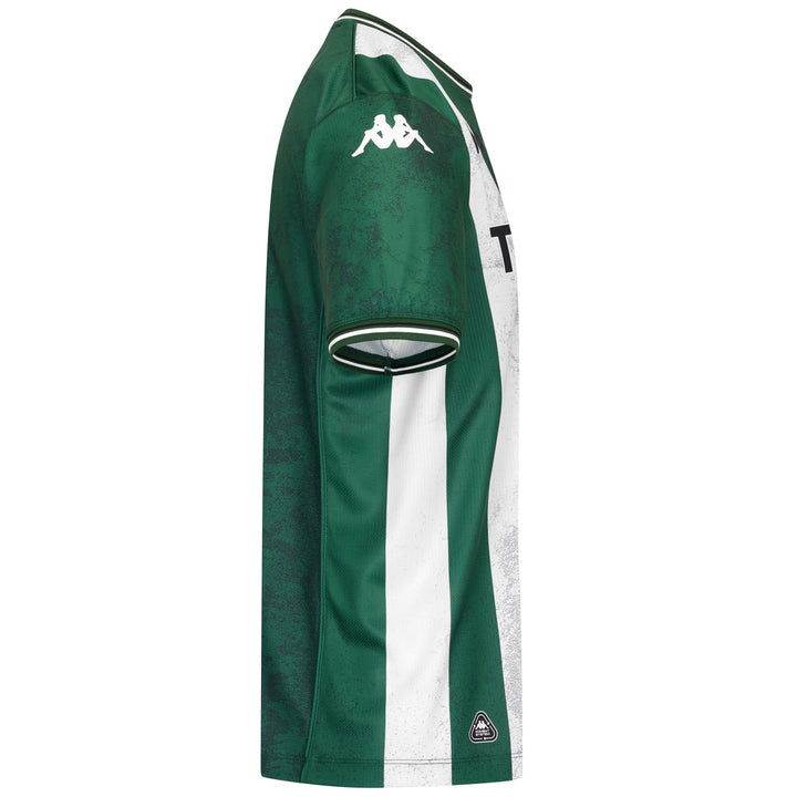 Active Jerseys_Man_2026 HOME RED STAR_Shirt_Green Formal-White-Black-Sponsor - DressedFront
