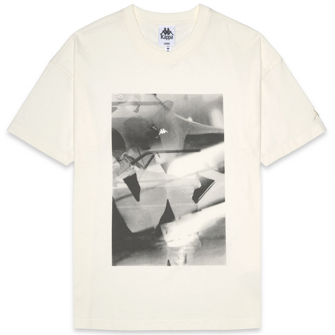 T-Shirts & Top_MAN_ OURSELVES_T-Shirt_White Natural - Black - Commercial 1