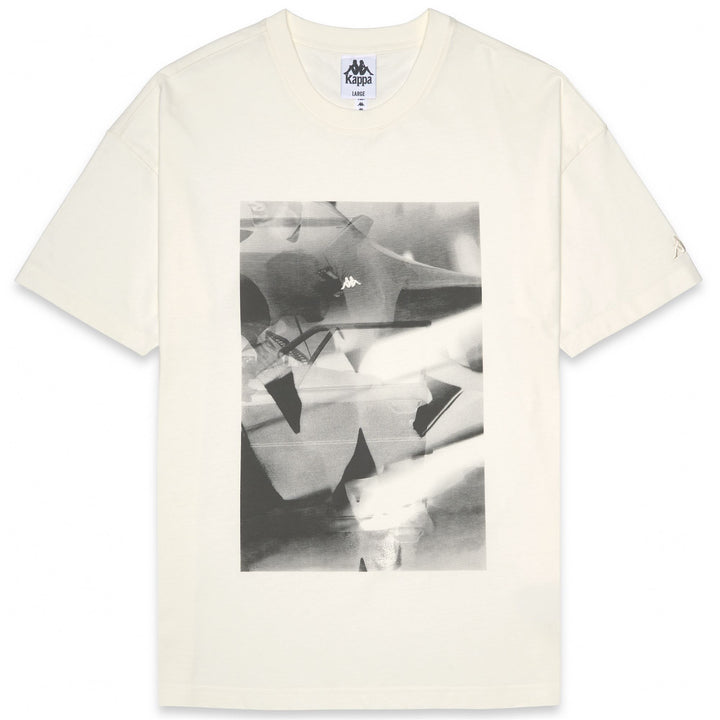 T-Shirts & Top_MAN_ OURSELVES_T-Shirt_White Natural - Black - Commercial 1
