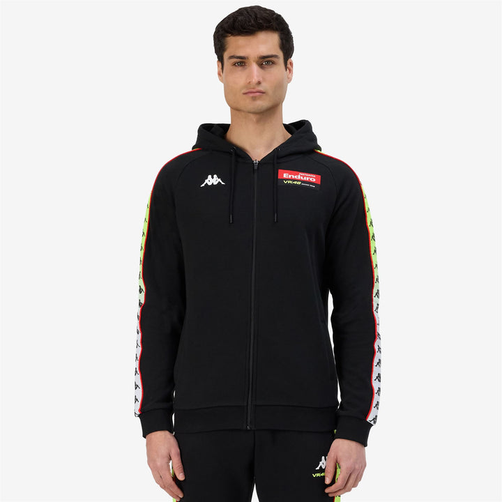 Fleece_MAN_ TAJA VR46 TRAVEL_Hoodie Full Zip_Black - Detail