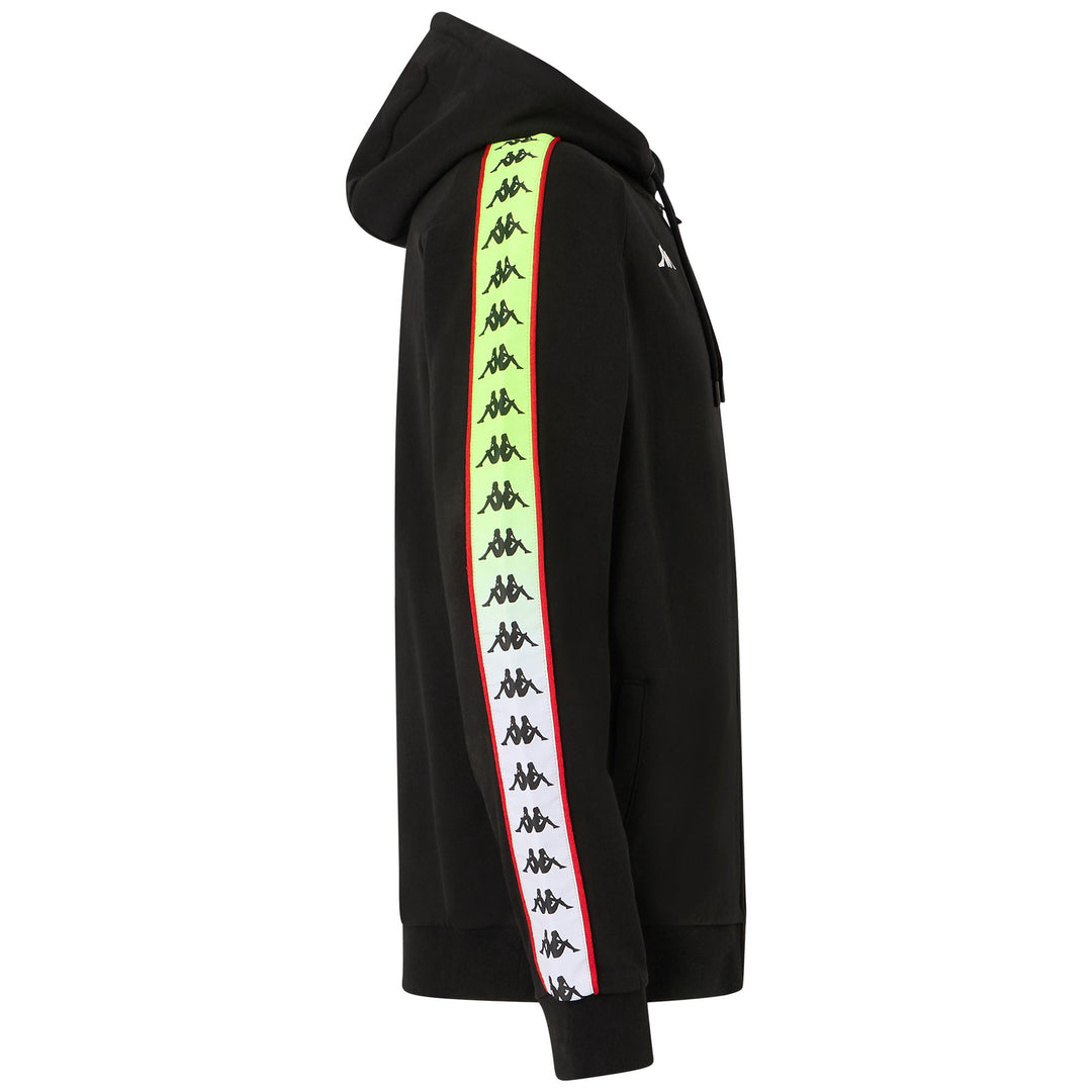 Fleece_MAN_ TAJA VR46 TRAVEL_Hoodie Full Zip_Black - DressedFront