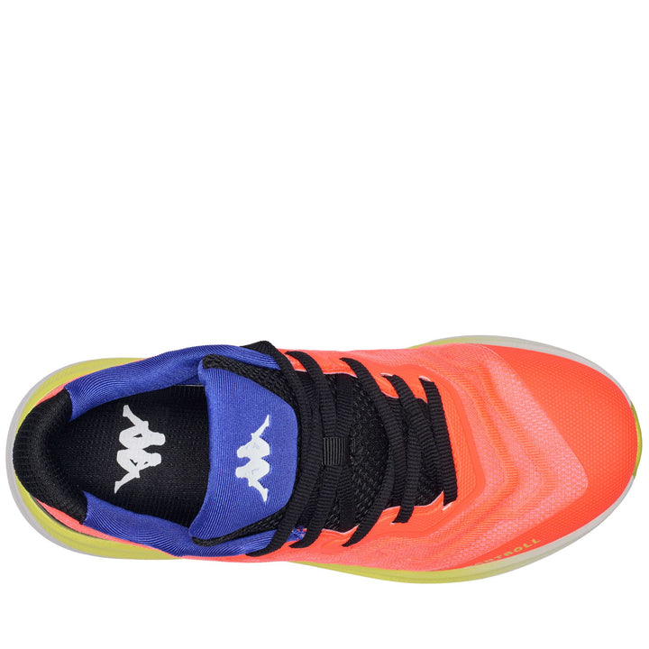 Sport Shoes_UNISEX_KONTROLL_Low Cut_NEON Coral-Black - DressedBack