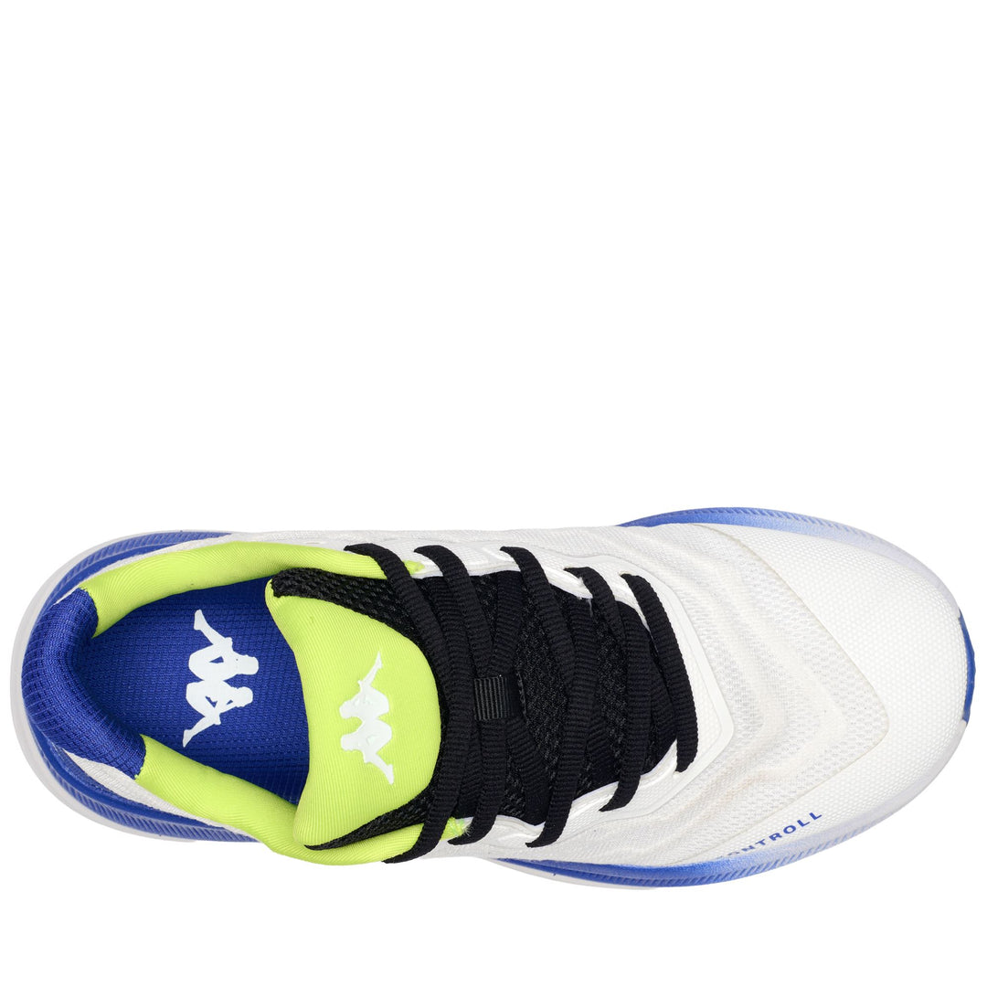 Sport Shoes_UNISEX_KONTROLL_Low Cut_White - Blue Royal - DressedBack
