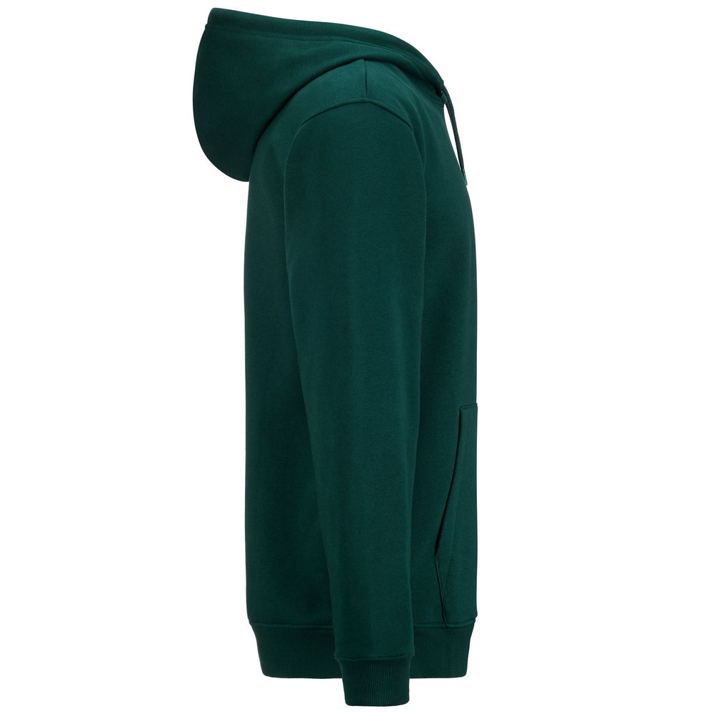 Fleece_MAN_SHALA_Jumper_Green Dk-White Milk - DressedFront