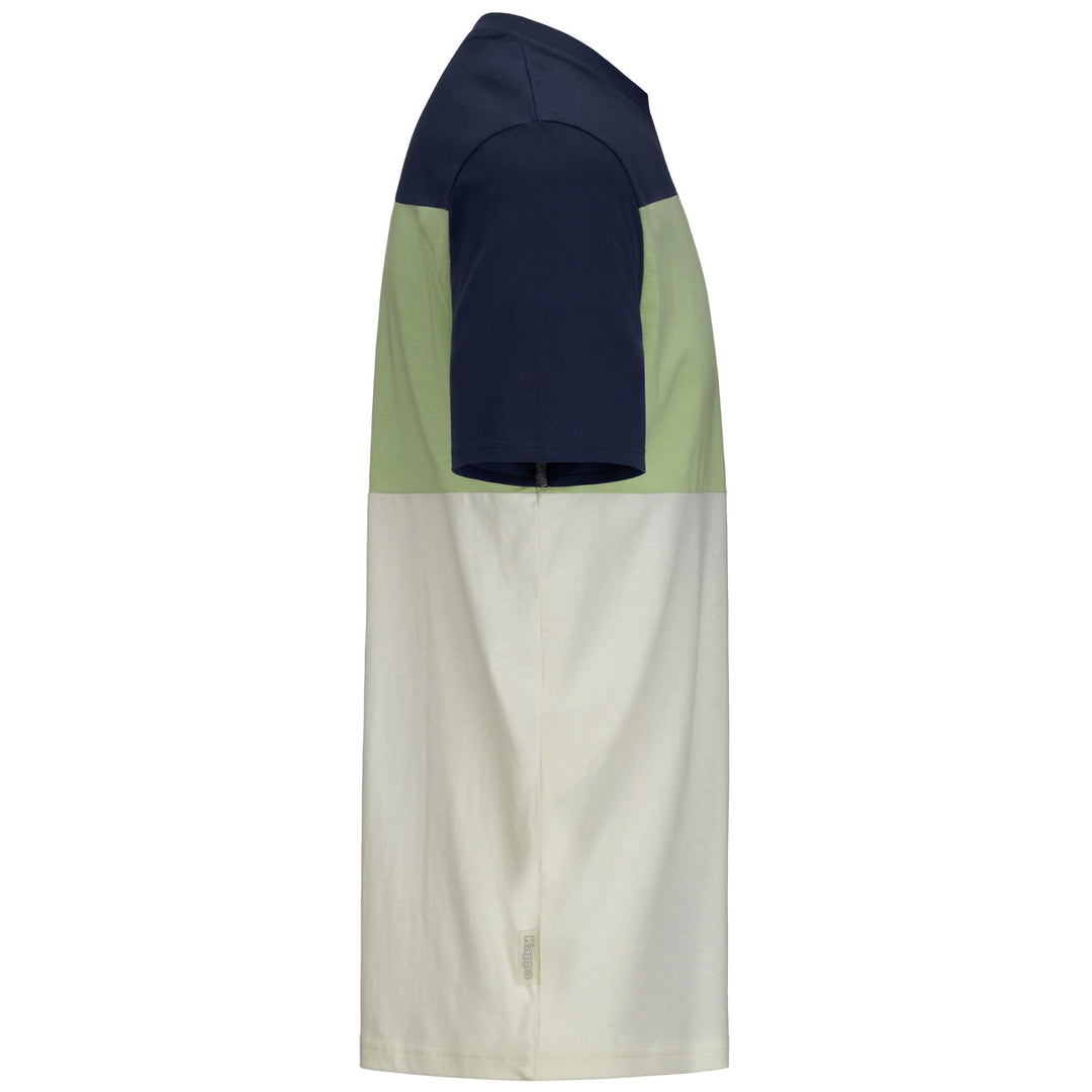 T-Shirts & Top_MAN_ FIZIO_T-Shirt_White Whisper - Green Sage - Blue Marine - DressedFront