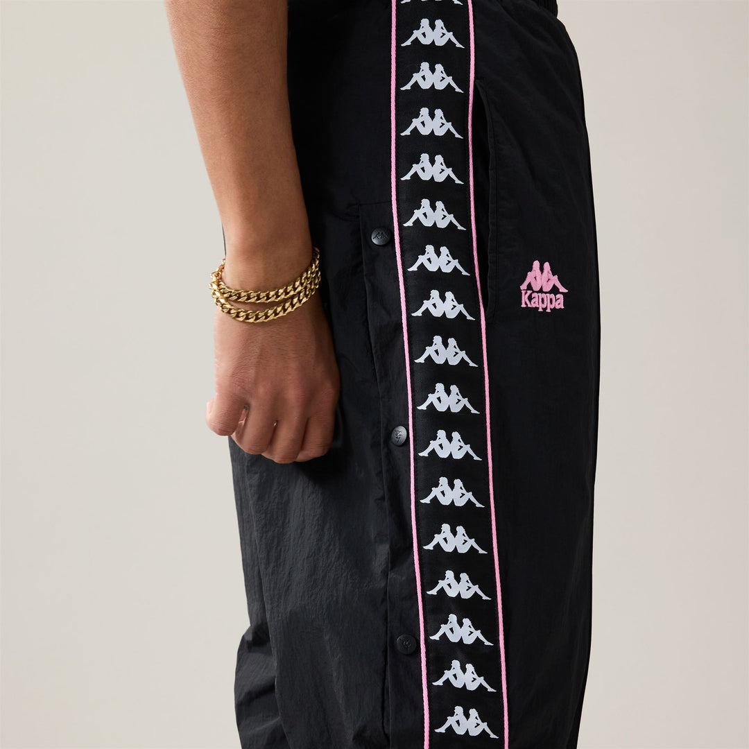 Pants_Man_ SEBASTIAN_Sport Trousers_Black - Pink Prism - White - Commercial 1