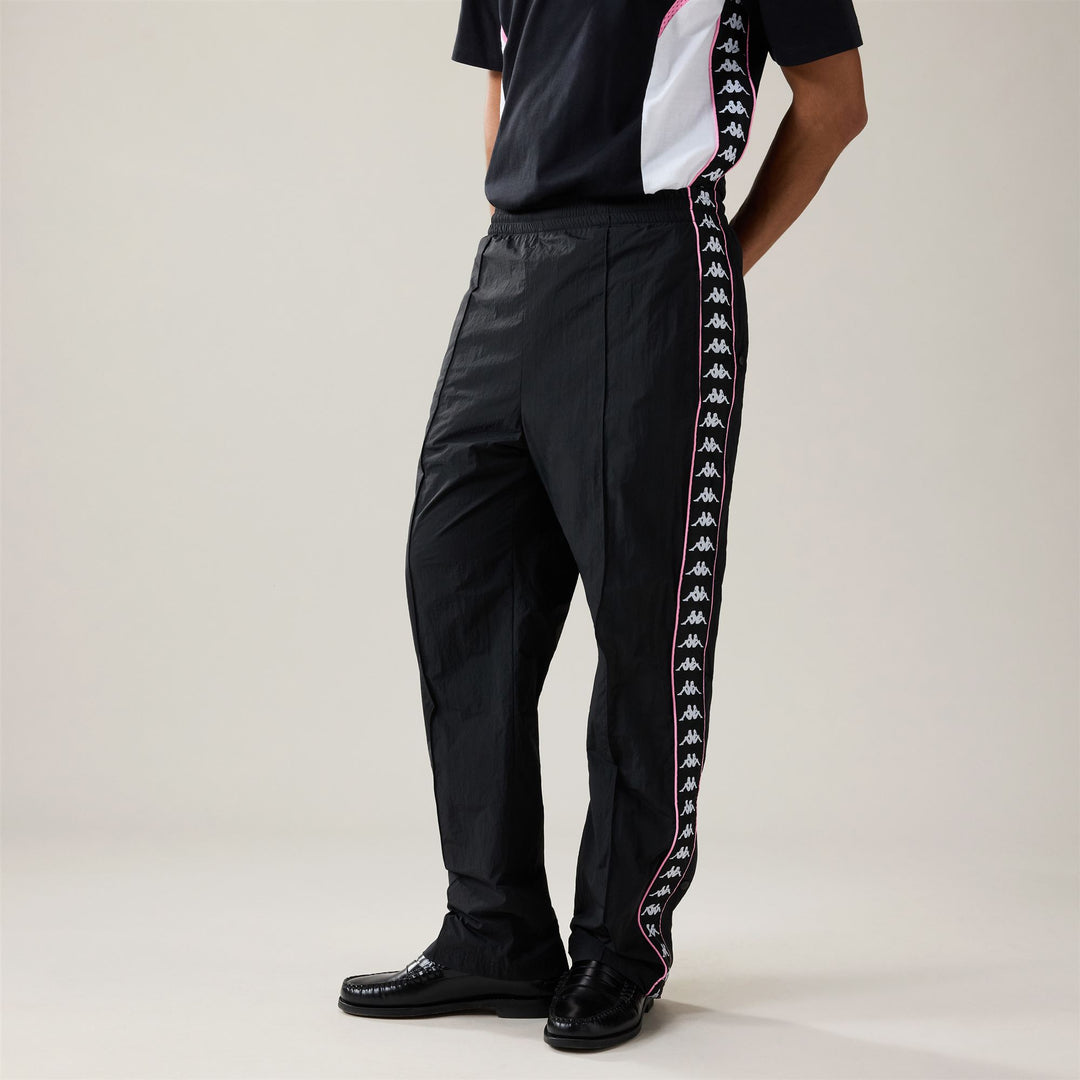 Pants_Man_ SEBASTIAN_Sport Trousers_Black - Pink Prism - White - Commercial 2