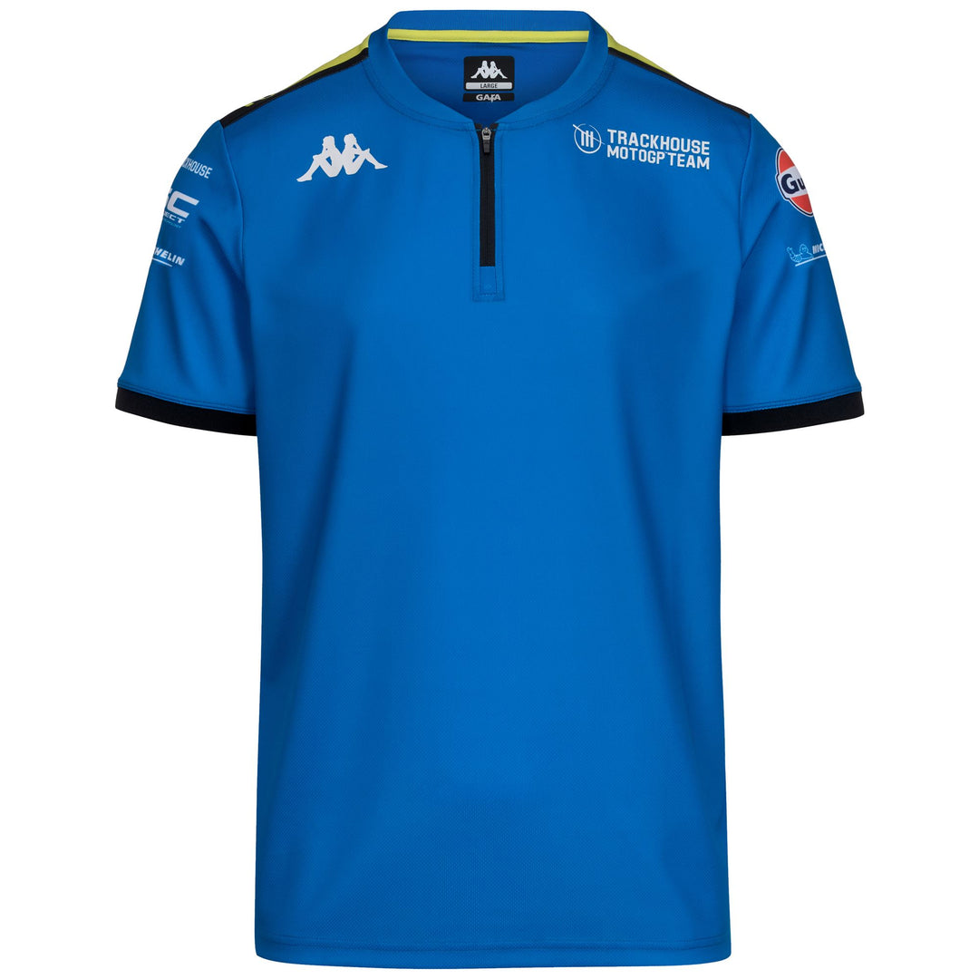 Polo Shirts_Man_ACRATRE TRACKHOUSE_Polo_Blue Diva - Grey Antrachite - NEON Yellow - Commercial 1