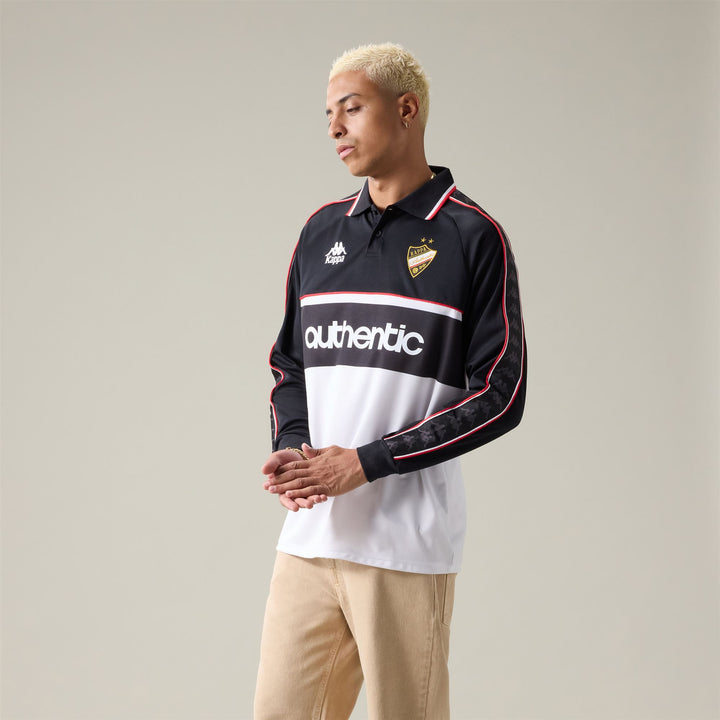 Active Jerseys_MAN_  ONIKA_Polo Shirt_Black - White - Red Racing - DressedBack