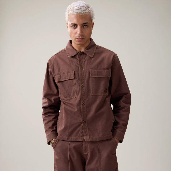 Overshirts_MAN_ OLIVIO_Overshirts_Brown Castagna - Commercial 4