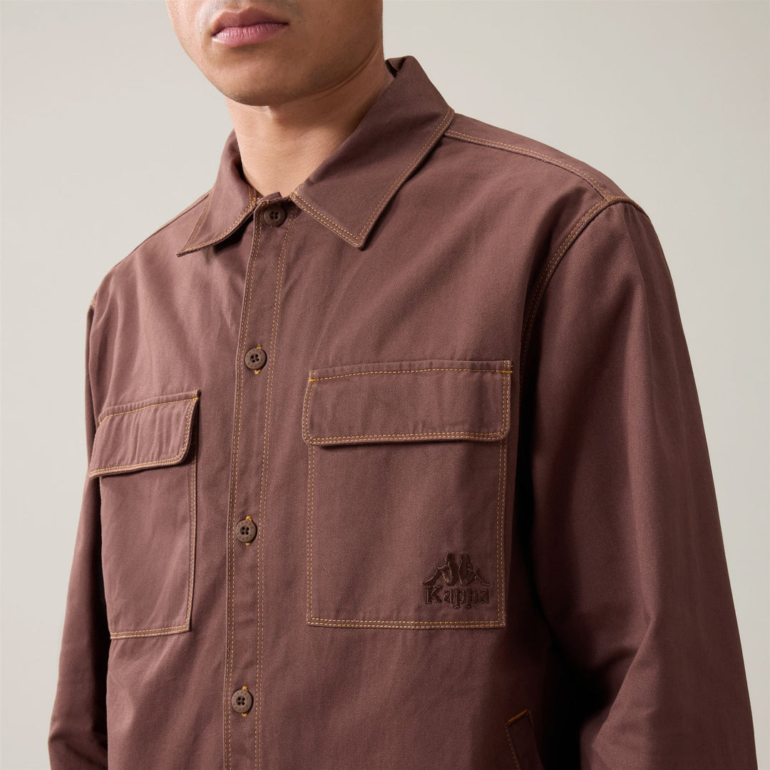 Overshirts_MAN_ OLIVIO_Overshirts_Brown Castagna - Commercial 5