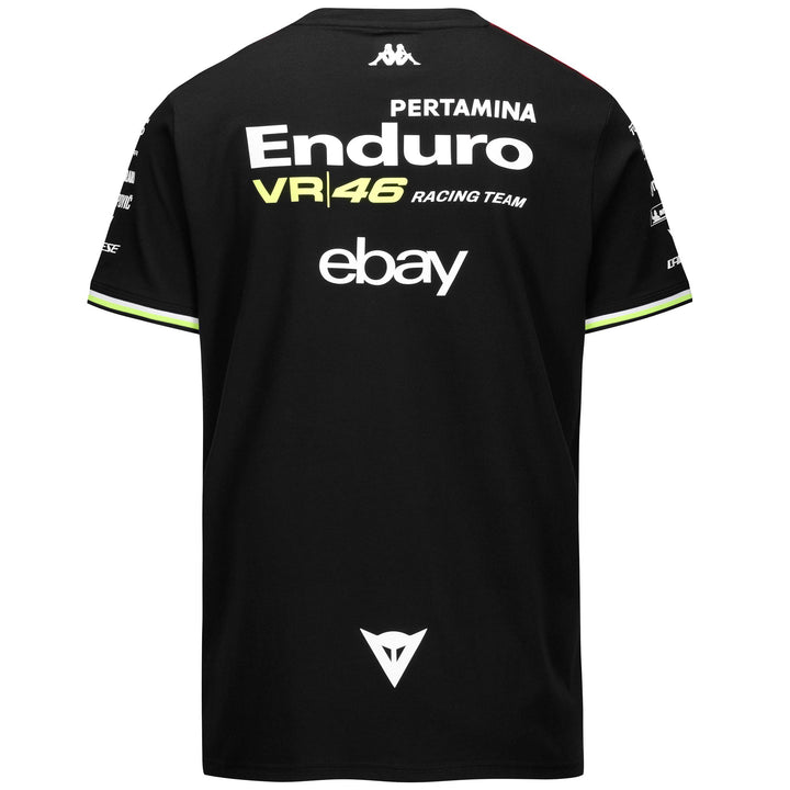 Active Jerseys_MAN_AMIRIM VR46_Shirt_Black - Neon Yellow - Red Flame - DressedSide