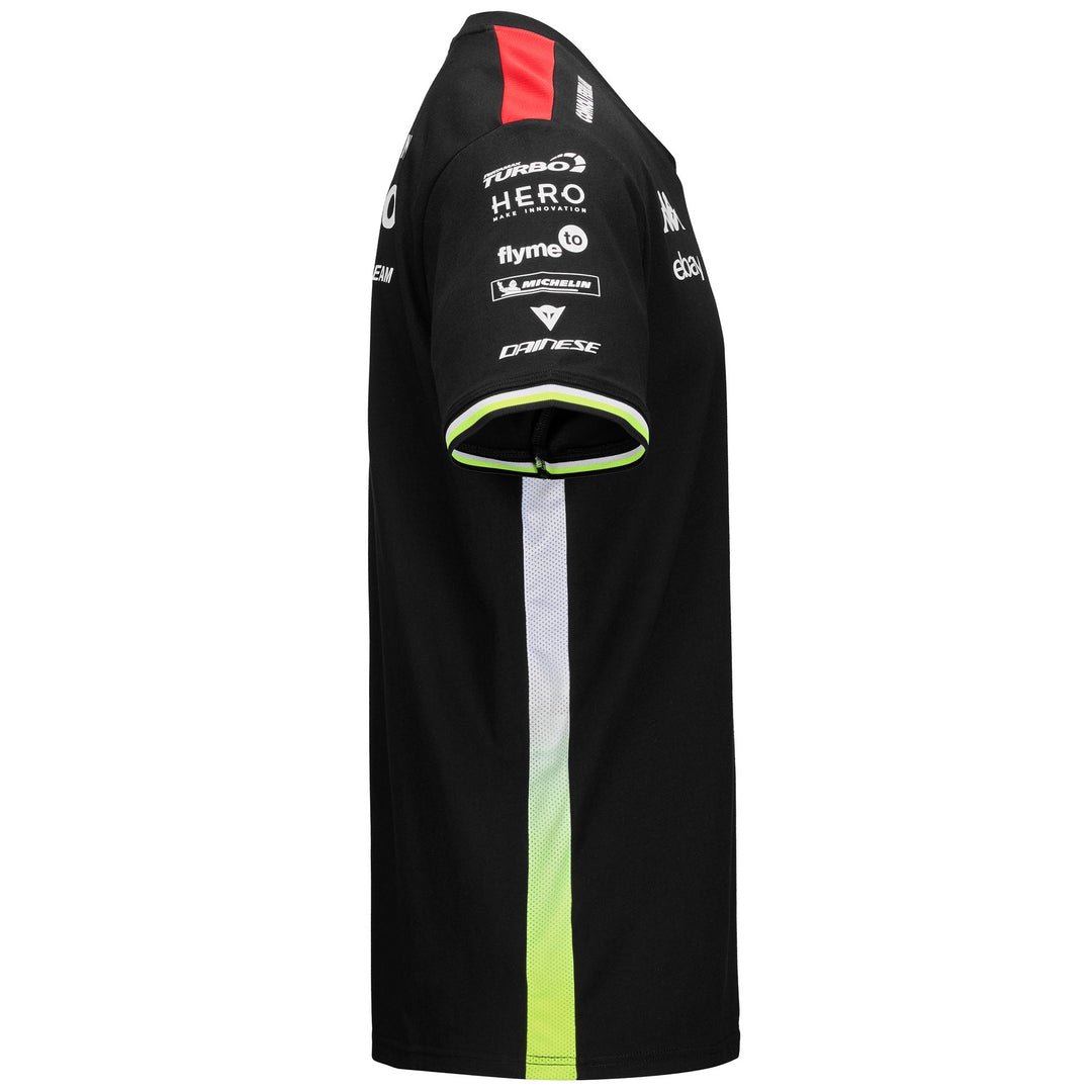 Active Jerseys_MAN_AMIRIM VR46_Shirt_Black - Neon Yellow - Red Flame - DressedFront