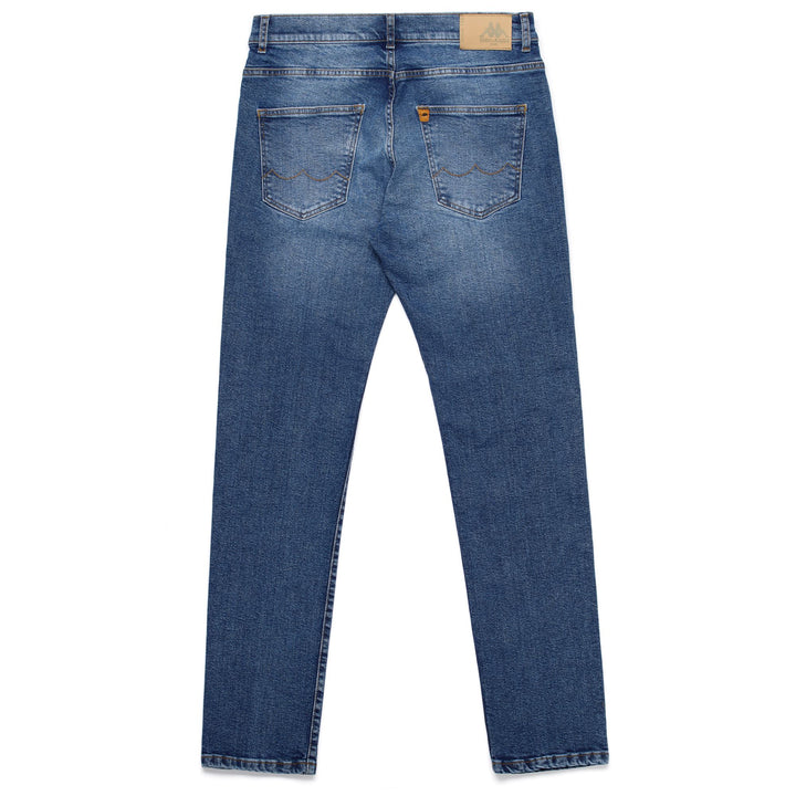 Pants_MAN_HUGES_5 Pockets_Mid Blue Indigo - DressedFront