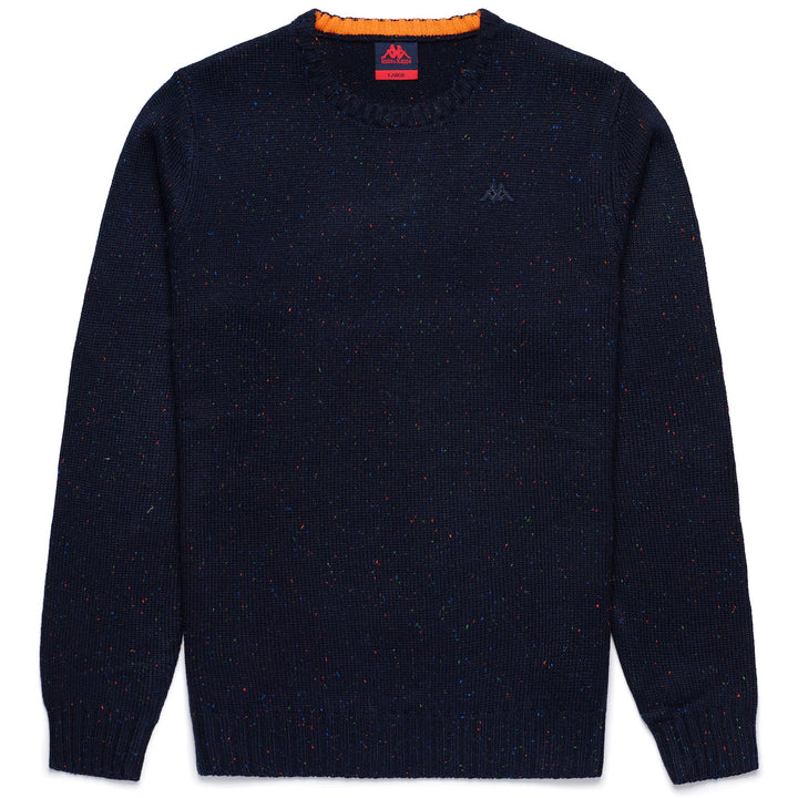 Knitwear_MAN_JOPLIN_Pull Over_Blue Night Sky - Orange Red - Photo