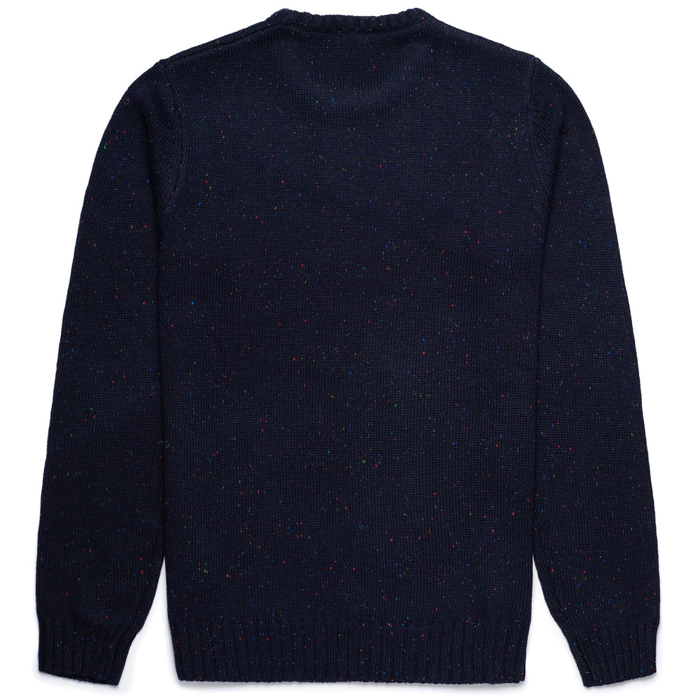 Knitwear_MAN_JOPLIN_Pull Over_Blue Night Sky - Orange Red - DressedFront