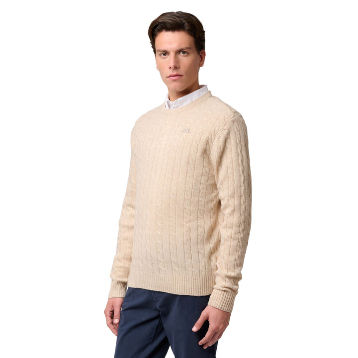 Knitwear_Man_HERBIE_Pull Over_Beige Clay - DressedBack