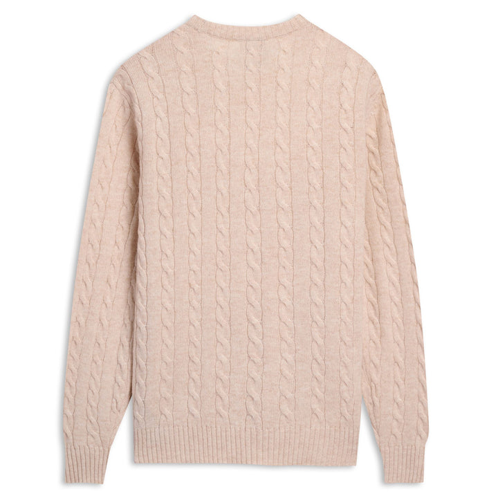 Knitwear_Man_HERBIE_Pull Over_Beige Clay - DressedFront
