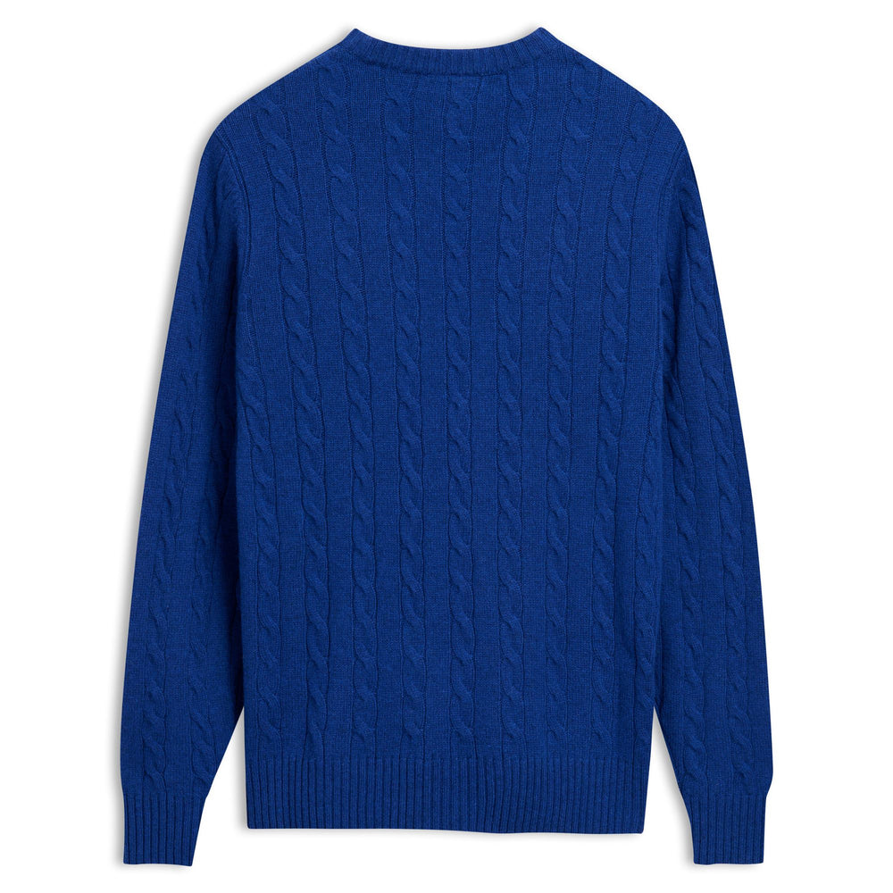 Knitwear_Man_HERBIE_Pull Over_Blue Dk - DressedFront