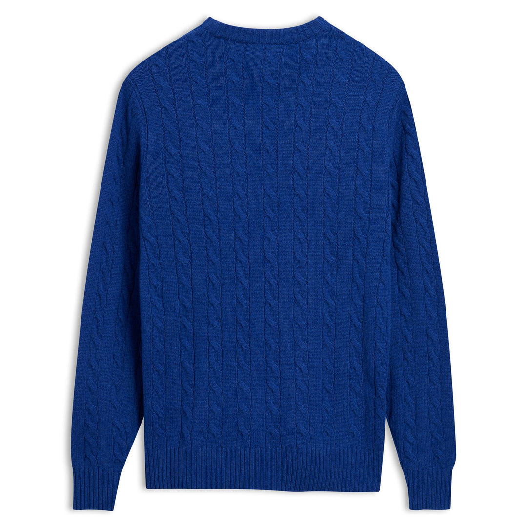 Knitwear_Man_HERBIE_Pull Over_Blue Dk - DressedFront