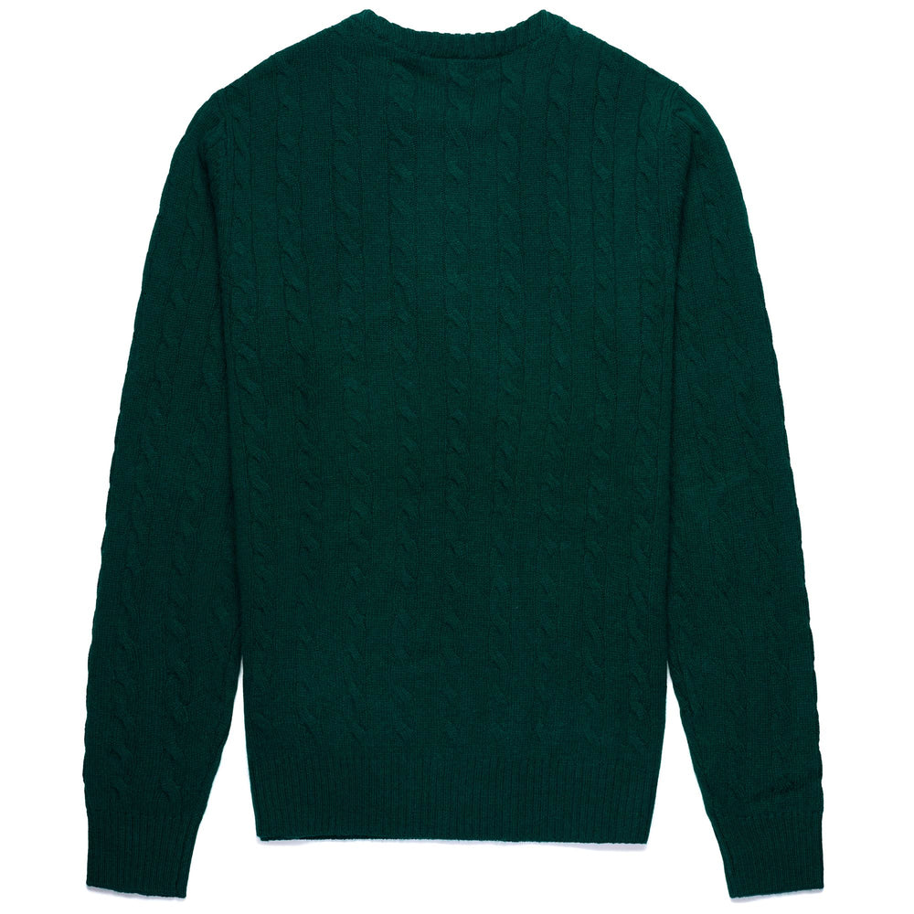 Knitwear_MAN_HERBIE_Pull Over_Green Dk Rain - DressedFront