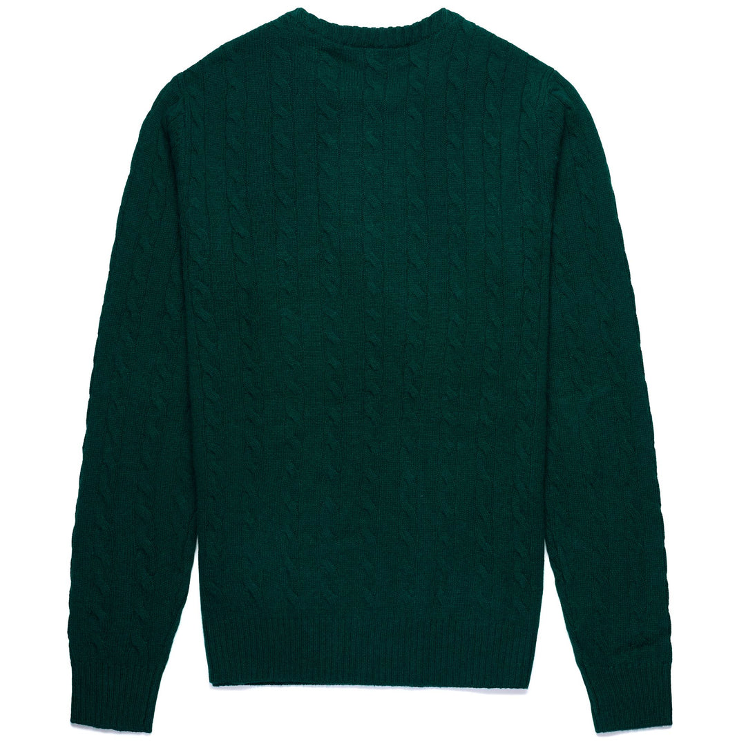 Knitwear_MAN_HERBIE_Pull Over_Green Dk Rain - DressedFront