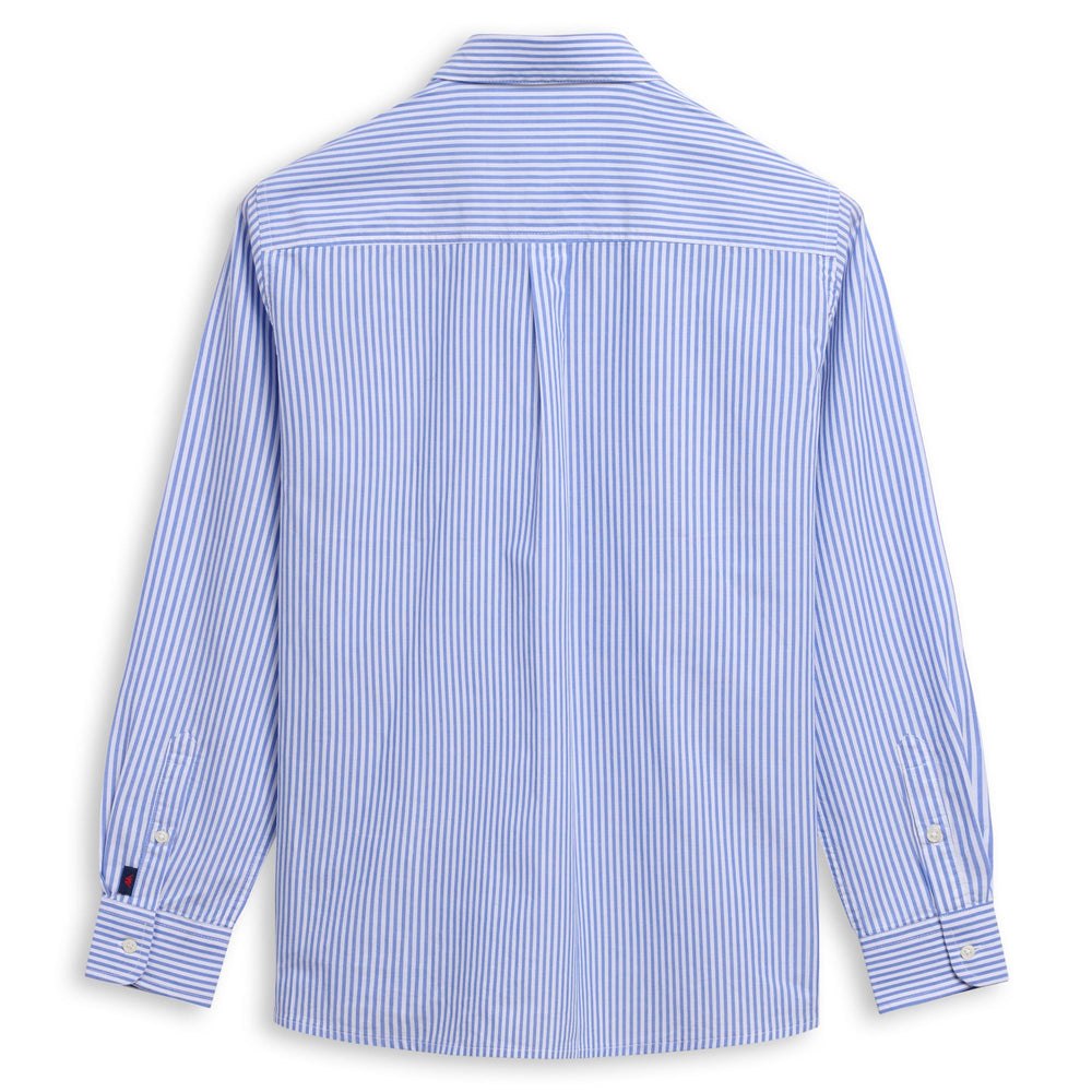 Shirts_Woman_JULIENNE_Classic_White-Azure Dk stripe - White - Azure Dk - DressedFront