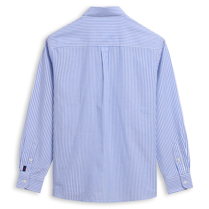 Shirts_Woman_JULIENNE_Classic_White-Azure Dk stripe - White - Azure Dk - DressedFront