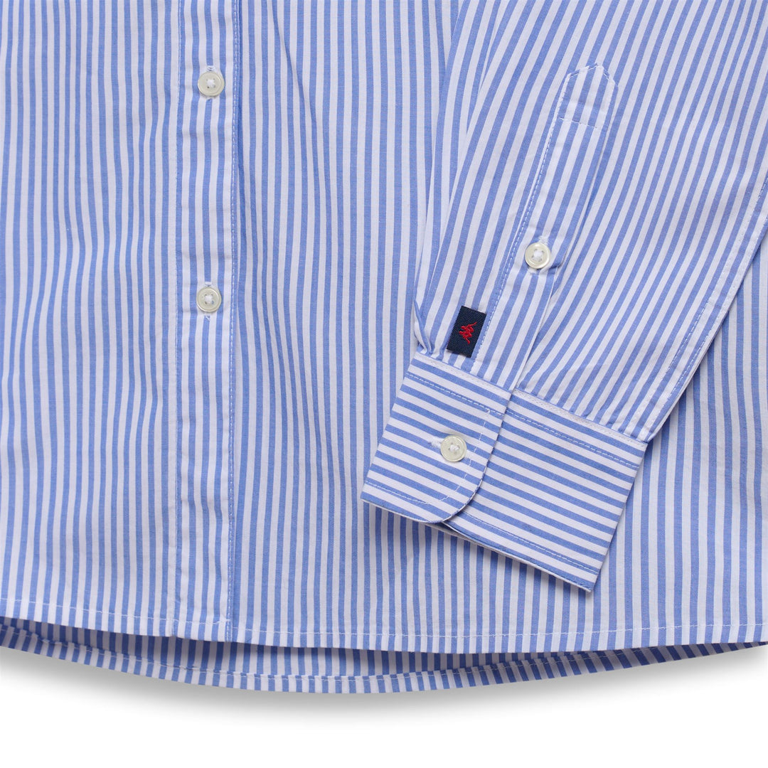 Shirts_Woman_JULIENNE_Classic_White-Azure Dk stripe - White - Azure Dk - DressedSide