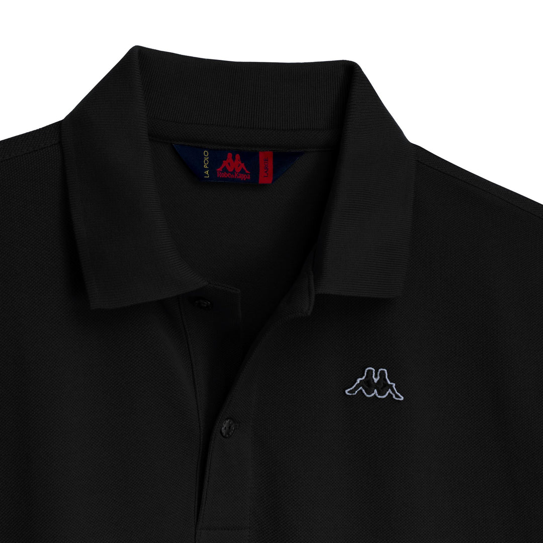 La Polo Robe Di Kappa_MAN_AARAU_Polo_Black - DressedSide