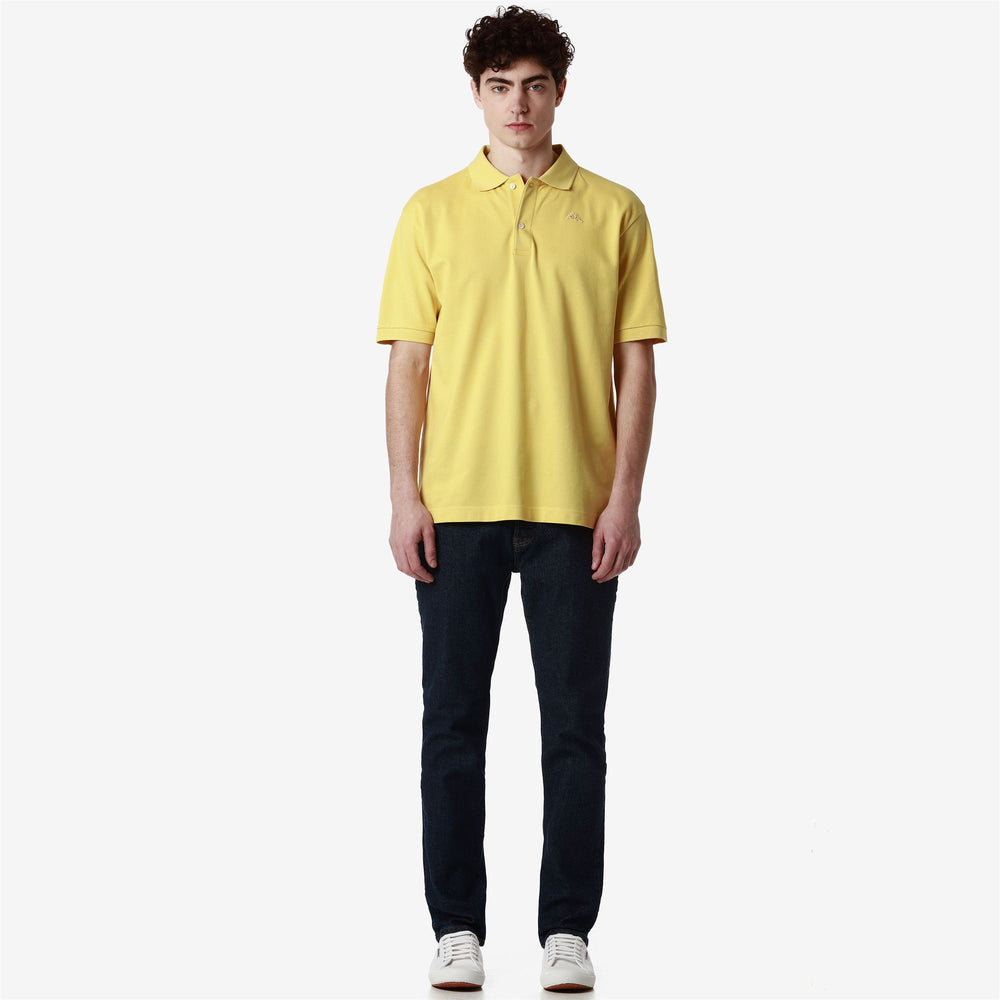La Polo Robe Di Kappa_MAN_AARAU_Polo_Yellow Lt - DressedBack