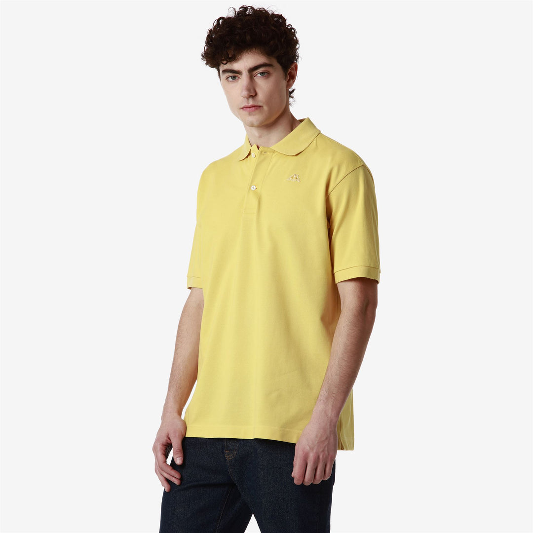 La Polo Robe Di Kappa_MAN_AARAU_Polo_Yellow Lt - DressedFrontDouble