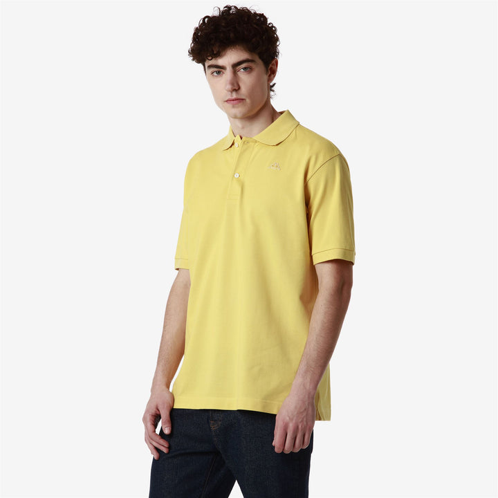 La Polo Robe Di Kappa_MAN_AARAU_Polo_Yellow Lt - DressedFrontDouble