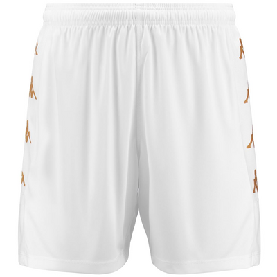 KAPPA4SOCCER white shorts with gold detail