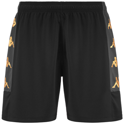 KAPPA4SOCCER black shorts with gold detail